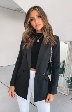 Beginning Boutique Teenage Dream Blazer Black