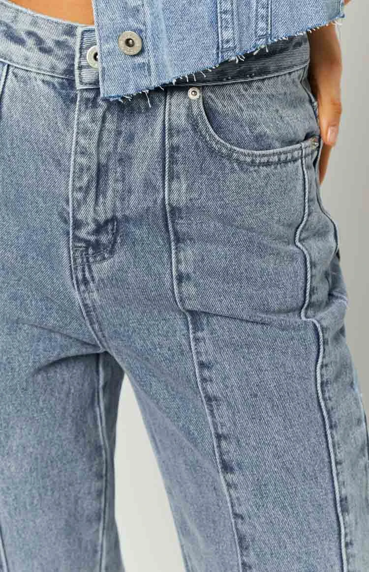 The Phoebe Mid Wash Denim Jeans To Jorts - Image 18