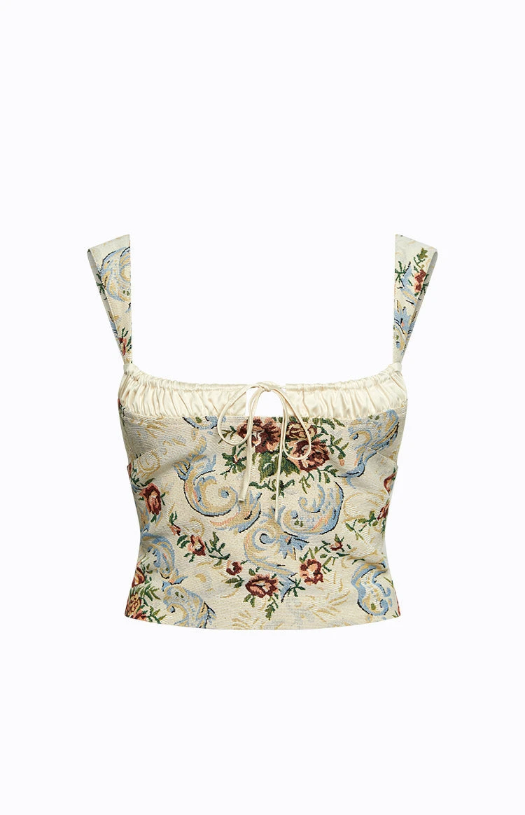 Till Forever Beige Tapestry Top - Image 7