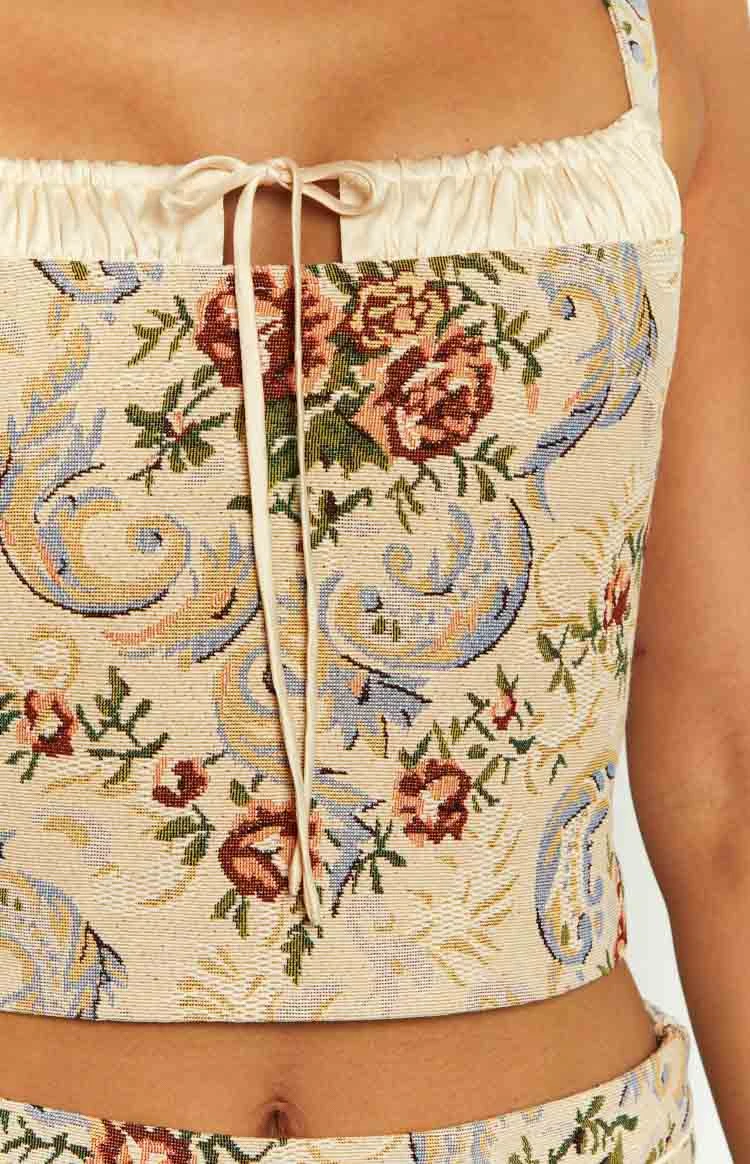 Till Forever Beige Tapestry Top - Image 8