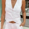 Sofi White Vest Top