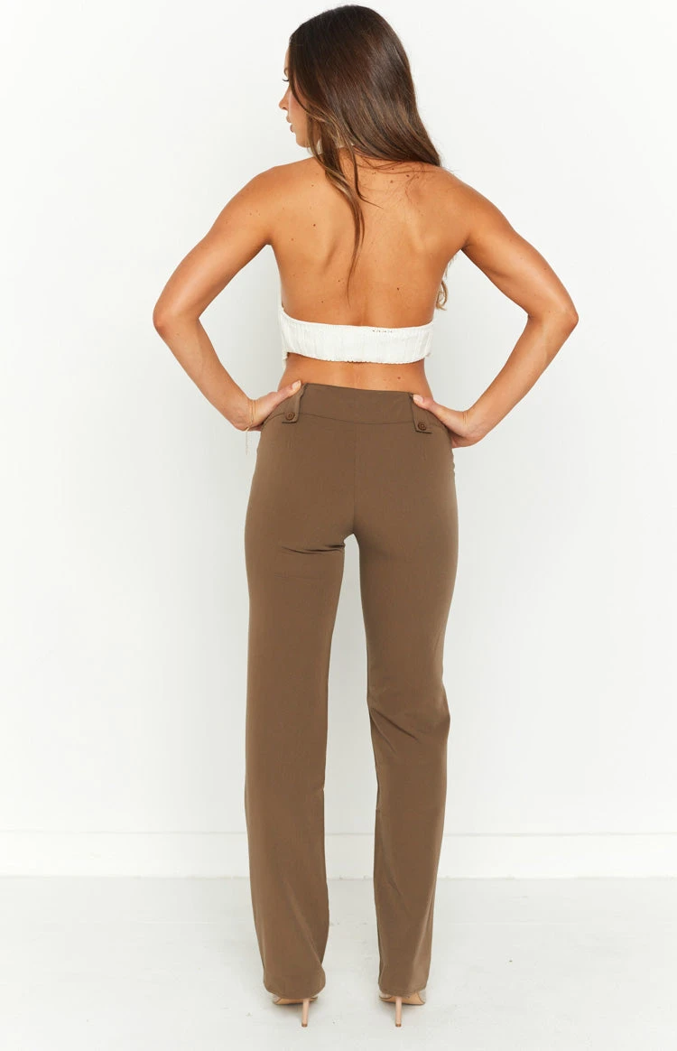 Vice Taupe Low Waist Pant - Image 8