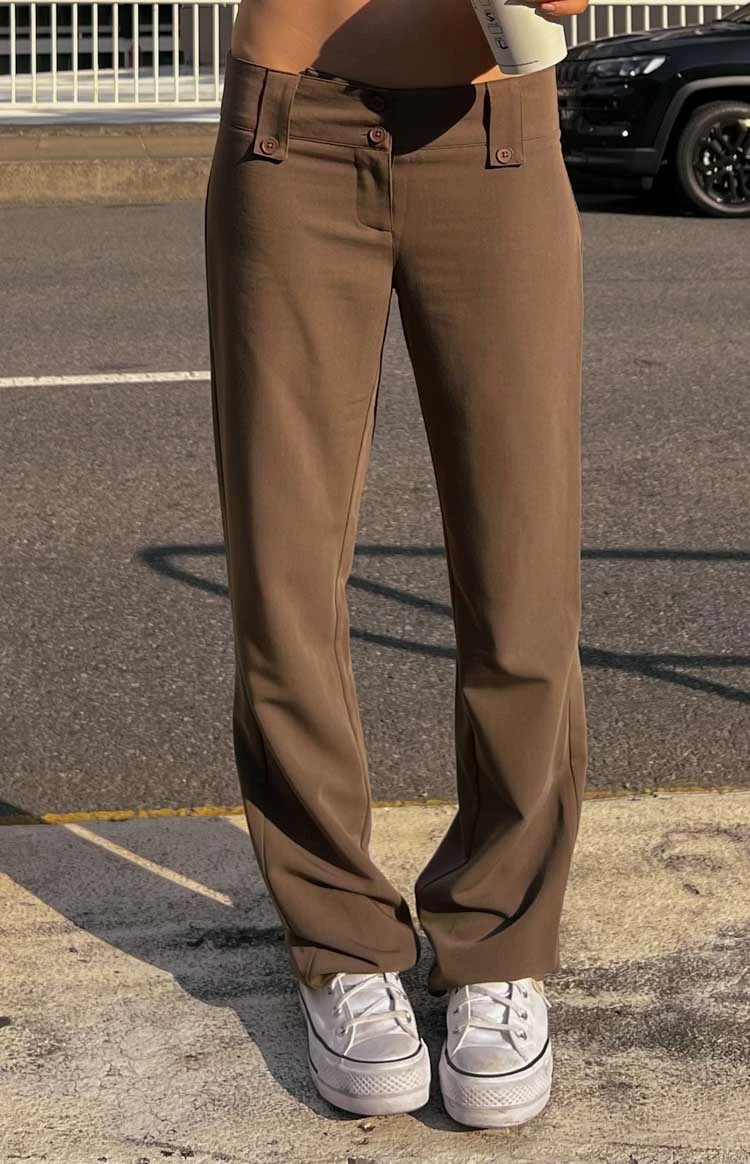 Vice Taupe Low Waist Pant - Image 3