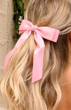 Beginning Boutique Whimsy Willow Pink Bow Hair Clip