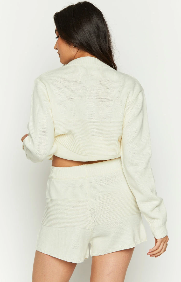 Winslee White Knit Shorts - Image 5