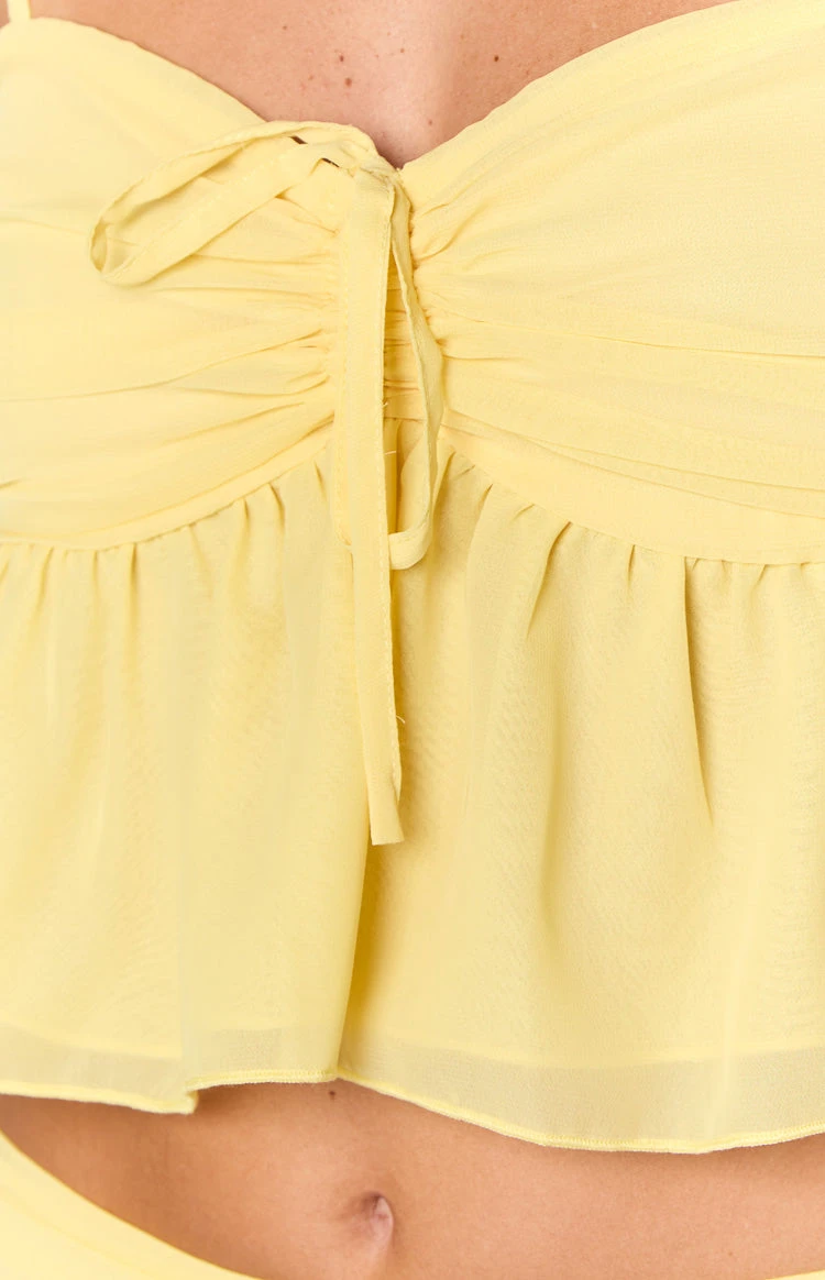 Zyra Yellow Crop Top - Image 7