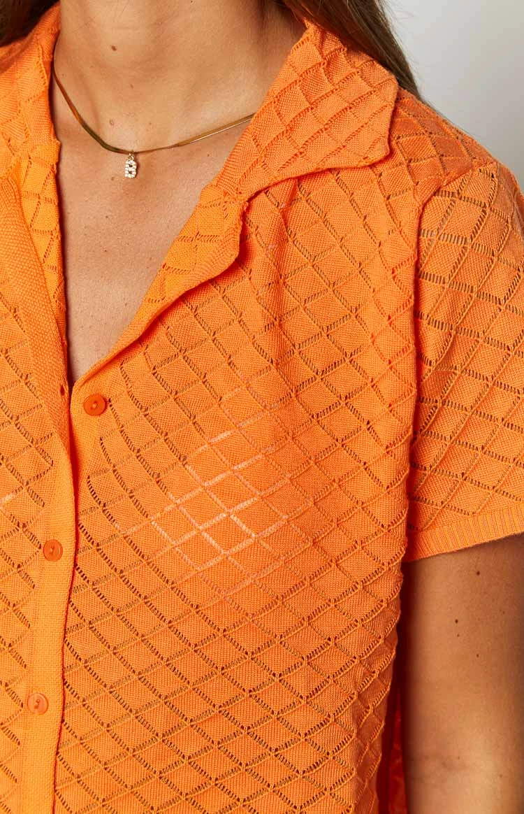 Zaida Orange Knit Top - Image 7