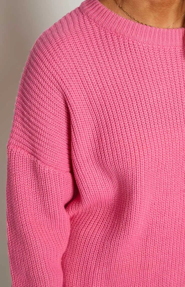 Adaline Pink Oversized Sweater Dress - Image 7