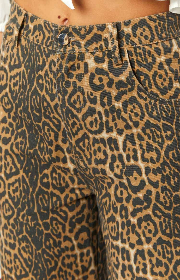 Brunet Leopard Print Straight Leg Jeans - Image 8