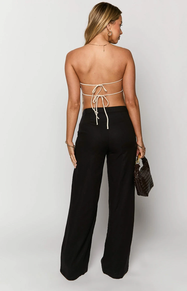 Cabo Black Linen Blend Pants - Image 7