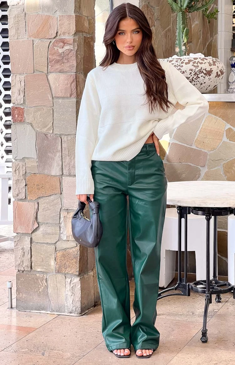 Cool Shade Forest Green PU Pants - Image 8