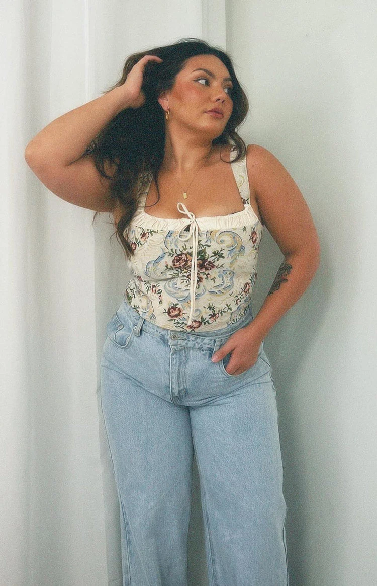 Till Forever Beige Tapestry Top - Image 9