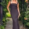 Fortuna Black Maxi Dress