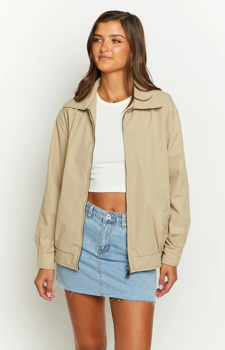 Gabbi Fawn Windbreaker Bomber Jacket - Image 3