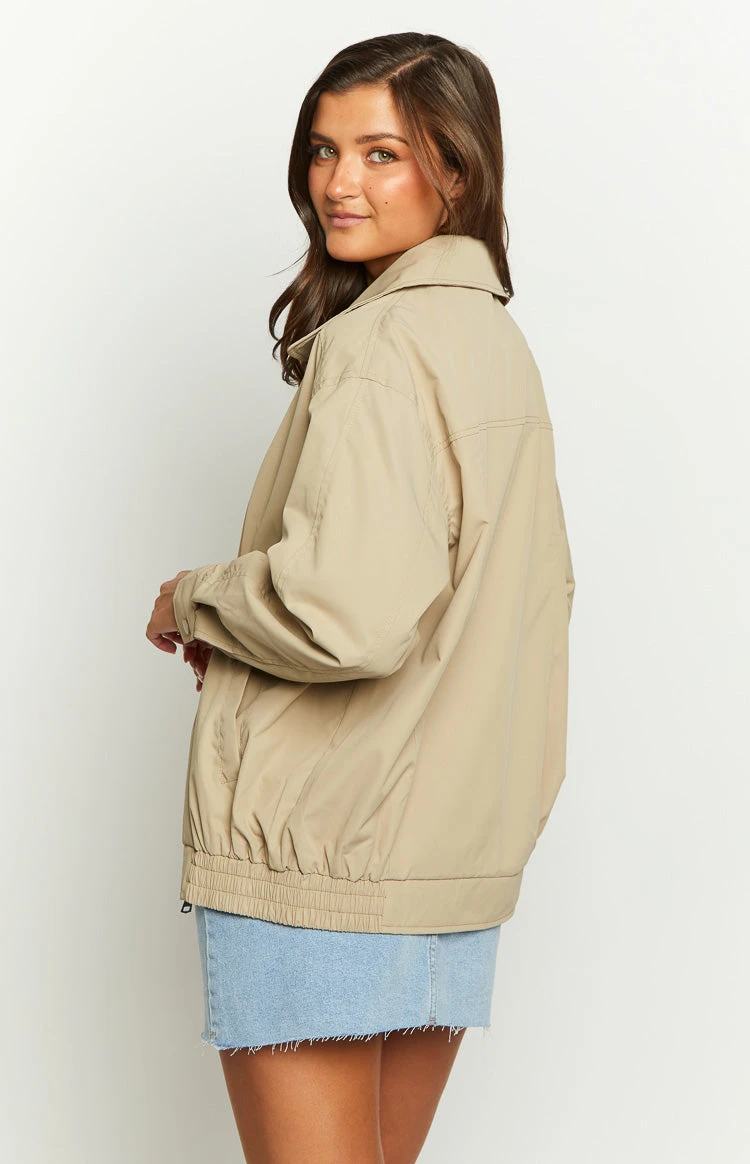 Gabbi Fawn Windbreaker Bomber Jacket - Image 8