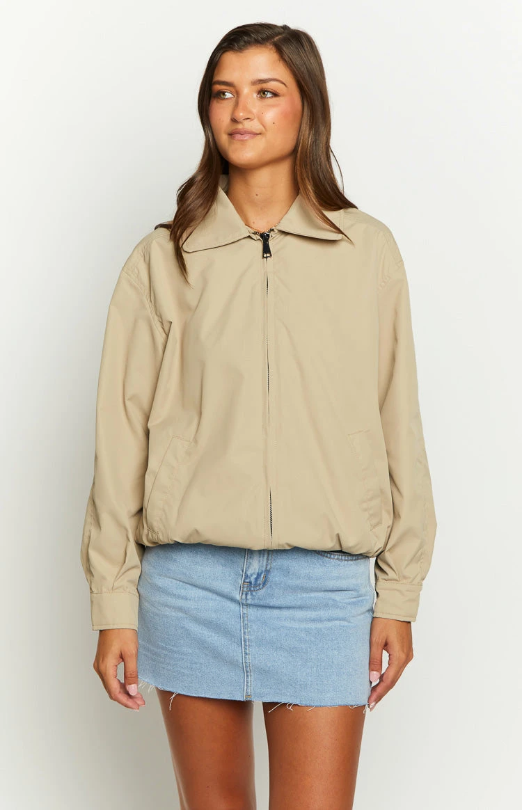 Gabbi Fawn Windbreaker Bomber Jacket - Image 5