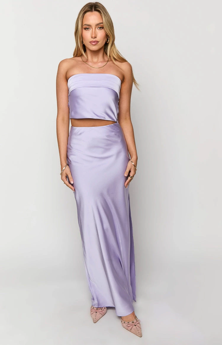 Genevieve Lilac Maxi Skirt - Image 2