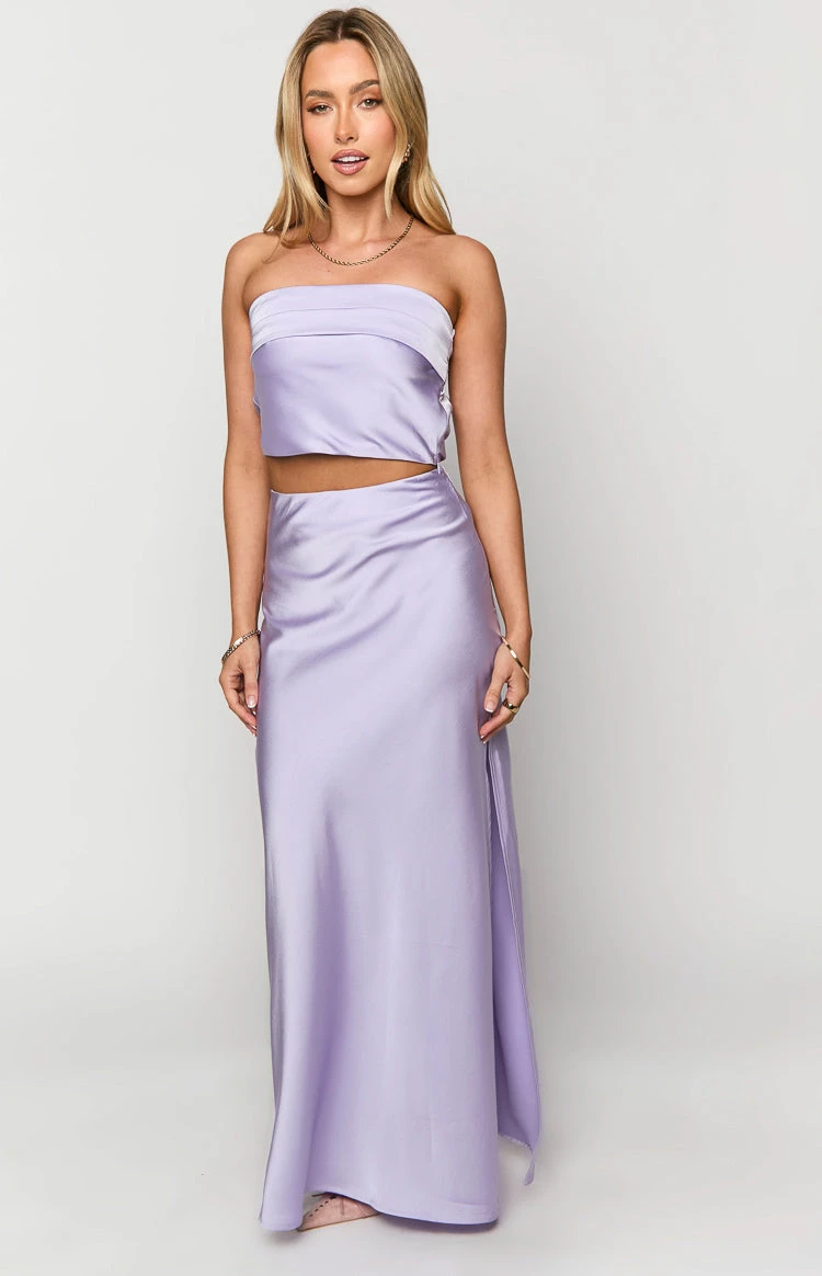Genevieve Lilac Maxi Skirt - Image 4