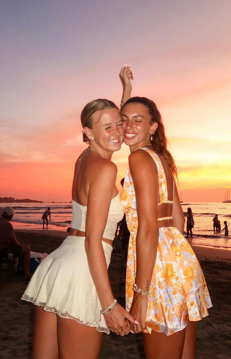 Stay Yellow Strapless Mesh Corset Top - Image 7