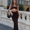 Haylo Chocolate Maxi Skirt