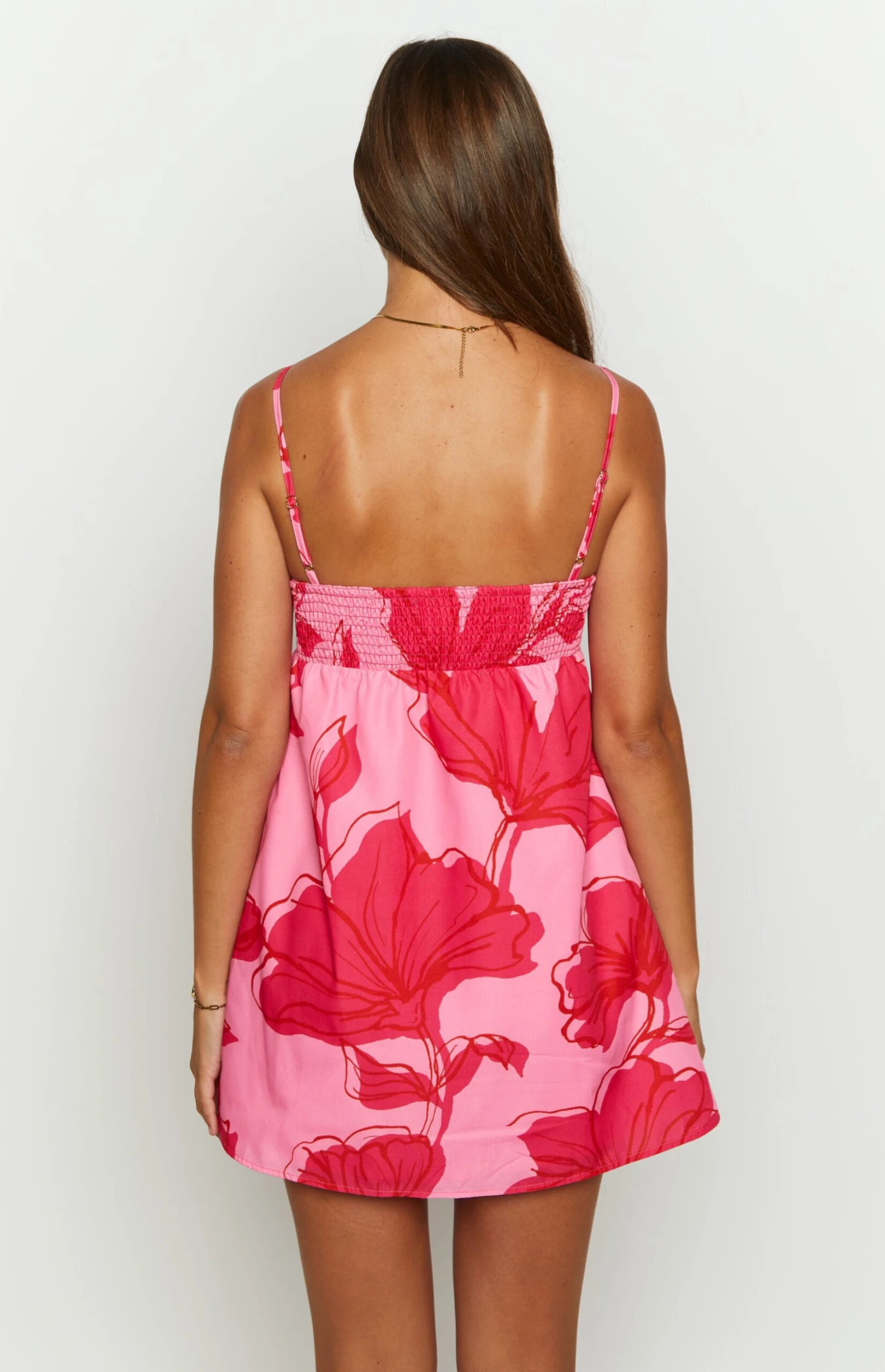 Lotus Love Affair Pink Floral Mini Dress - Image 7