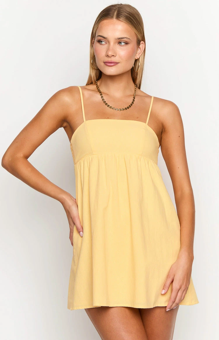 Lotus Love Affair Yellow Mini Dress - Image 3