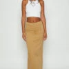 My Way Tan Maxi Skirt