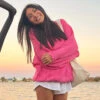 Adaline Pink Oversized Sweater Dress