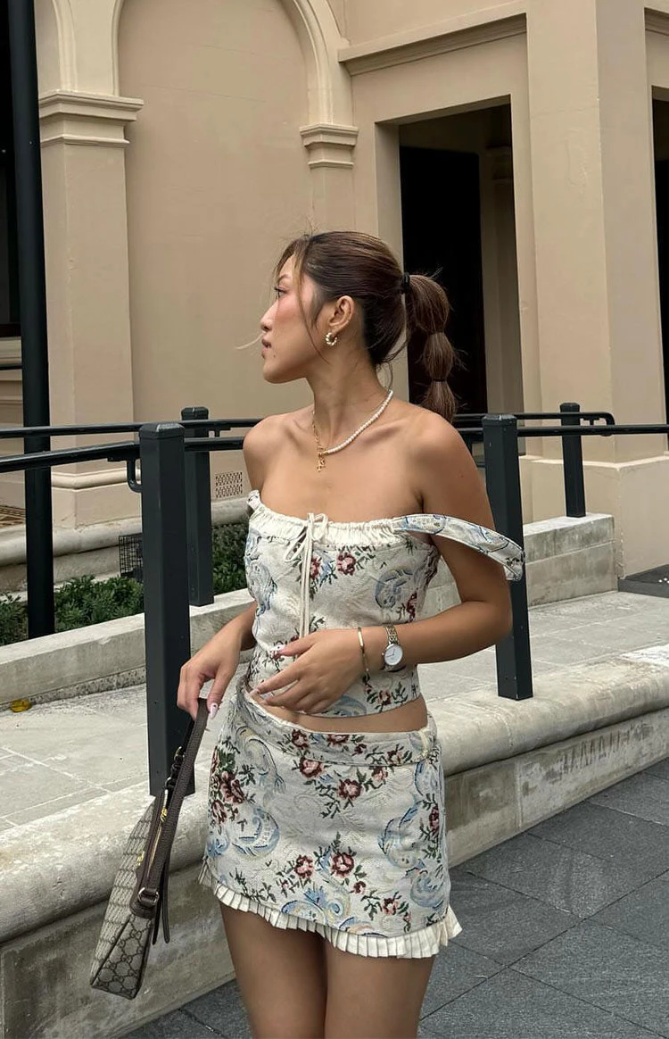 Till Forever Beige Tapestry Top - Image 13